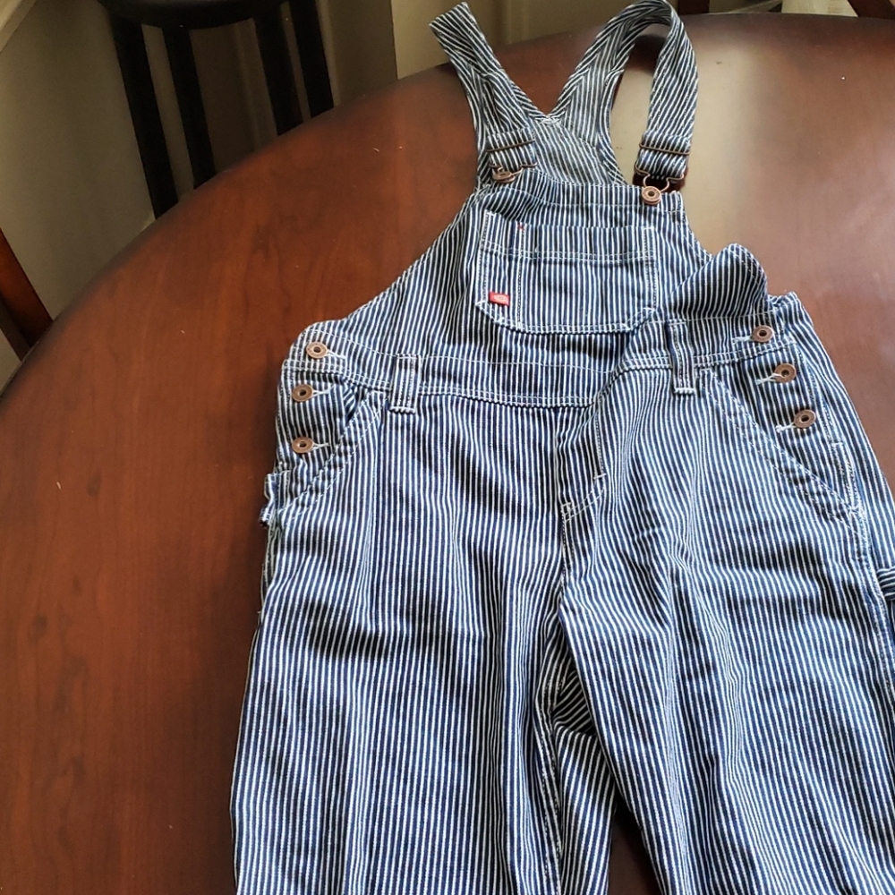 Dickies junior xs striped overalls